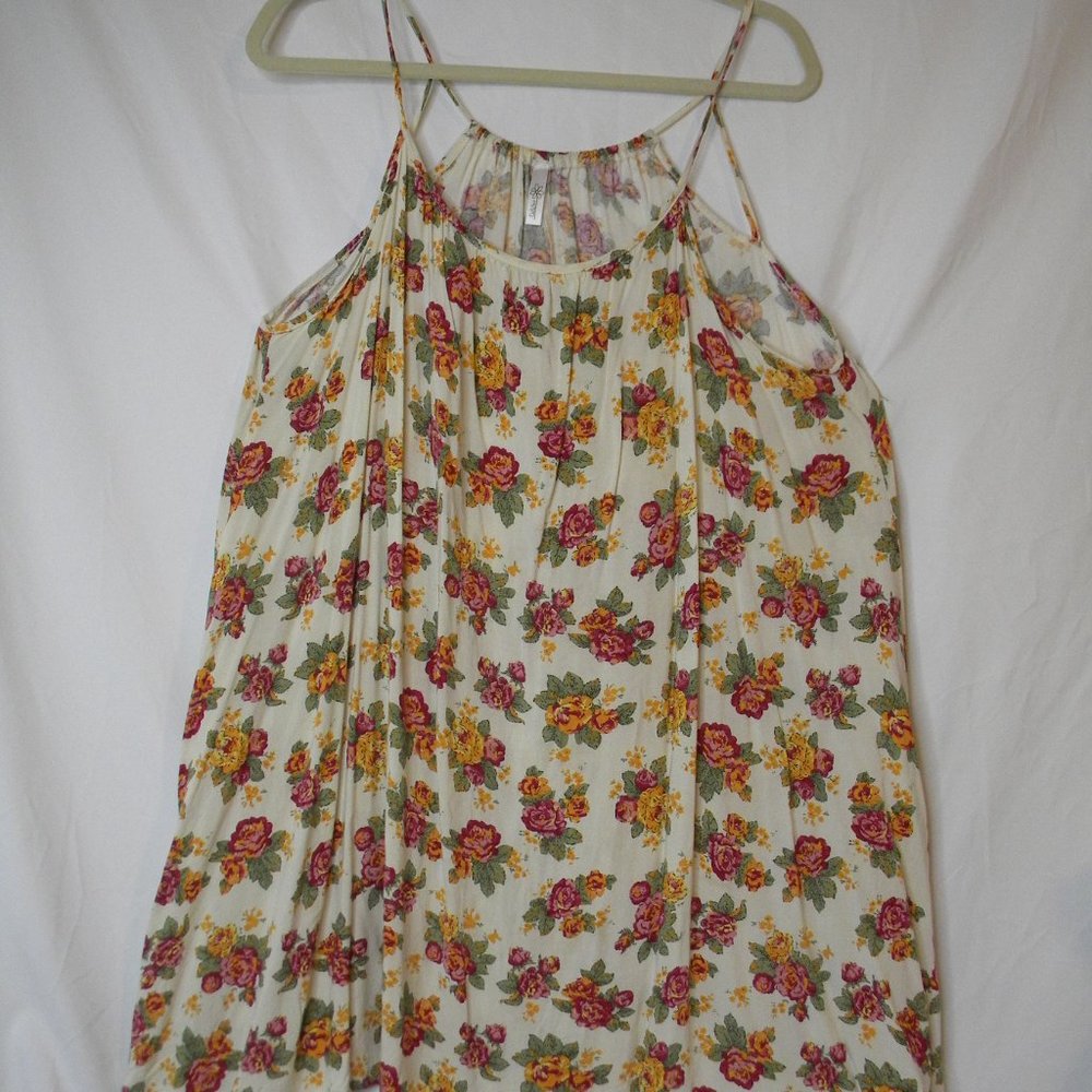 Daisy Shoppe Dress Daisies Floral Summer Sundress Spaghetti Strap Size Large